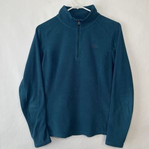 The North Face 1/4 Zip Fleece Pullover Jacket Womens Size Small Teal Blue EUC